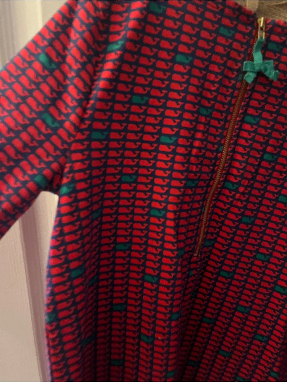 Girls Red Patterned Shift Dress